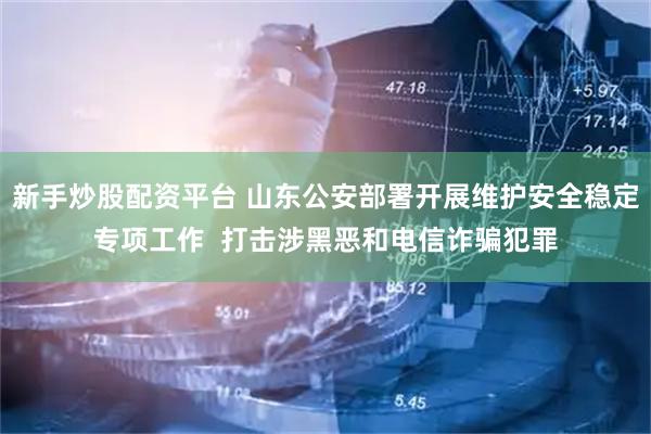 新手炒股配资平台 山东公安部署开展维护安全稳定专项工作  打击涉黑恶和电信诈骗犯罪